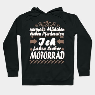 Biker Braut Motorrad Frauen Fahren Geschenkidee Hoodie